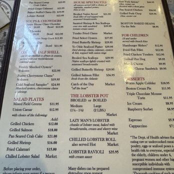Union Oyster House - Menu - Seafood Near Me - Boston, Massachusetts Union Oyster House - Menu - Seafood Near Me - Boston, Massachusetts