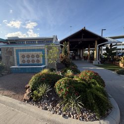 Outside the restaurant