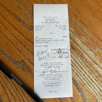 Chili's - Ticket - Bars Near Me - Carlsbad, New Mexico Chili's - Ticket - Bars Near Me - Carlsbad, New Mexico