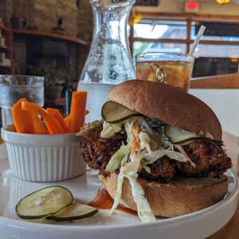 At Sara's Table Chester Creek Cafe - Korean fried chicken sandwich - New American Near Me - Duluth, Minnesota