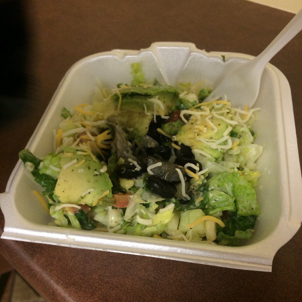 Appu's Cafe - 1/2 of the black bean avocado salad. Homemade dressing with lemon juice, salt, pepper, and yogurt - Vegan Near Me - Long Beach, California Appu's Cafe - 1/2 of the black bean avocado salad. Homemade dressing with lemon juice, salt, pepper, and yogurt - Vegan Near Me - Long Beach, California