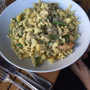 Melt - Fusilli with basil pesto, chicken, asparagus, and diced potatoes - Italian Near Me - Center Valley, Pennsylvania Melt - Fusilli with basil pesto, chicken, asparagus, and diced potatoes - Italian Near Me - Center Valley, Pennsylvania