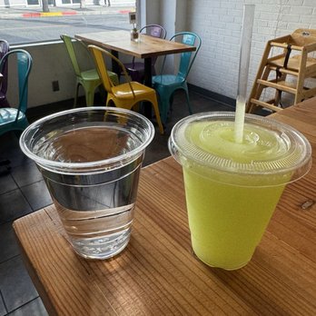 Aviv Hummus Bar - Mint lemonade slush LIMONANA - Falafel Near Me - Seattle, Washington