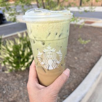 Starbucks - Iced Shaken Espresso with matcha cold foam - Coffee & Tea Near Me - Asheville, North Carolina