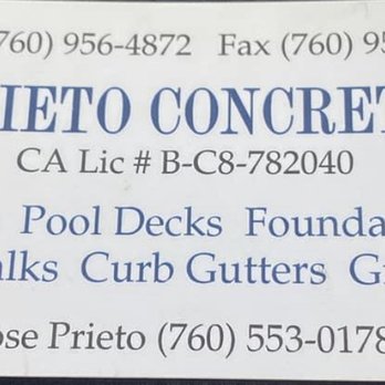 LPC - a business card for preto concrete - General Contractors Near Me - Hesperia, California
