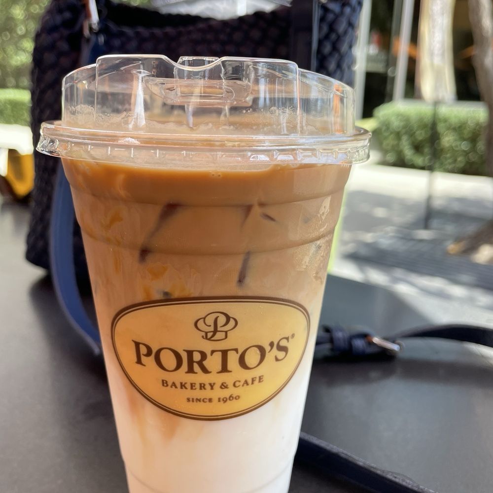 Porto's Bakery & Cafe - Iced Latte (Café con Leche) - Bakeries Near Me - Downey, California