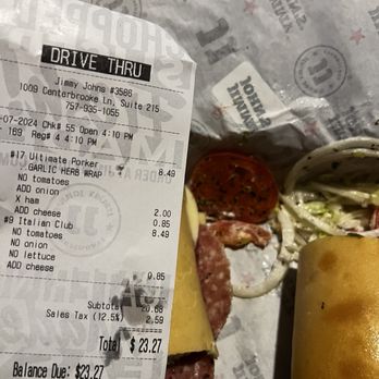 Jimmy John's - Wrong. - Fast Food Near Me - Suffolk, Virginia