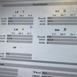 Jiffy Lube - Tires flipped. The 4s should be on the back. The 6 and 5 on the front.