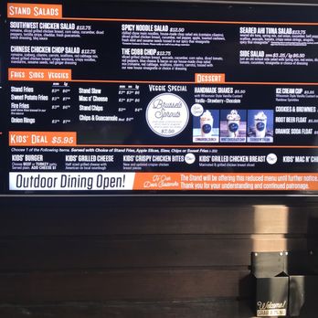 The Stand - American Classics Redefined - Menu - New American Near Me - Irvine, California The Stand - American Classics Redefined - Menu - New American Near Me - Irvine, California