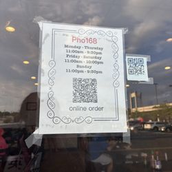 Hours and online order QR