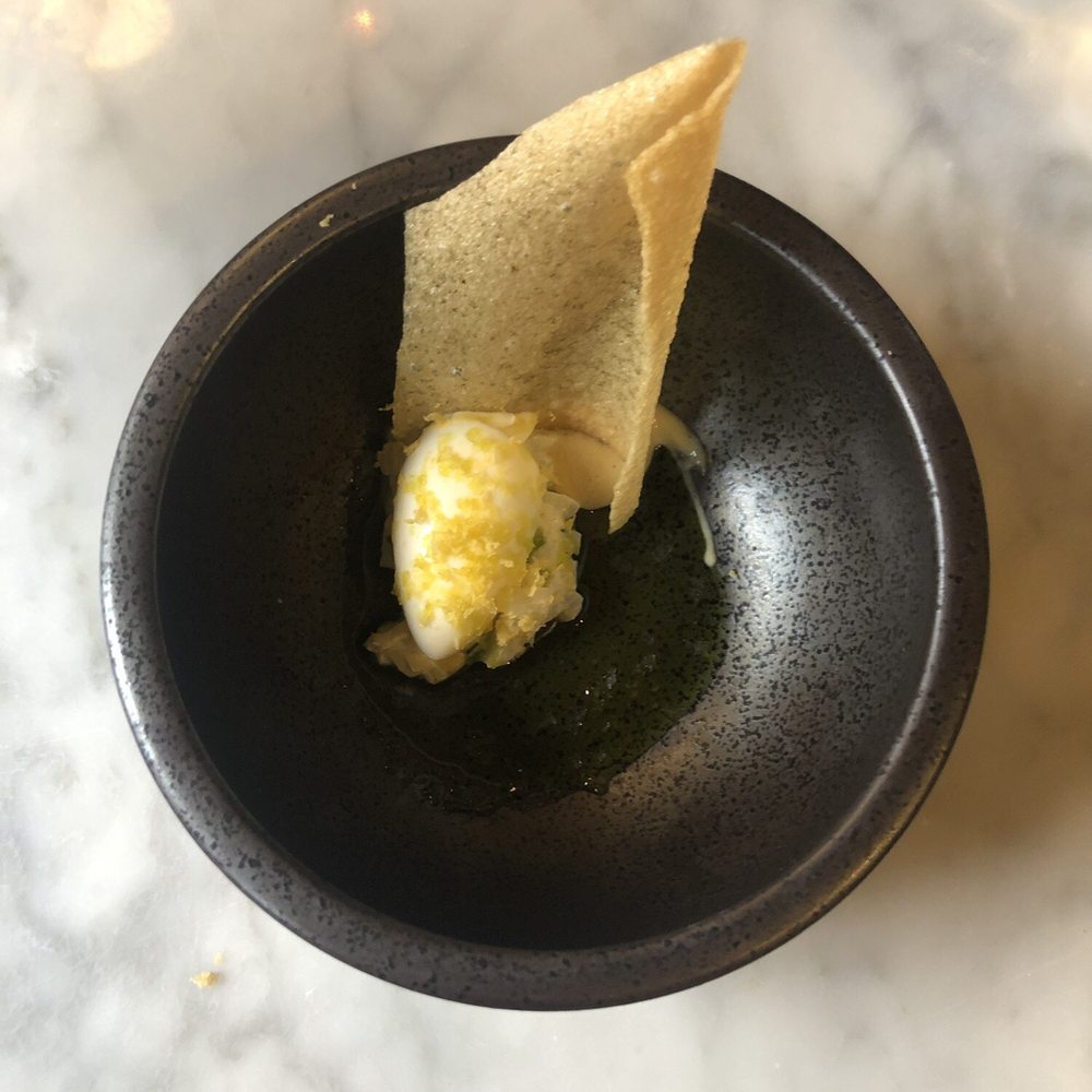 Complimentary asparagus dish