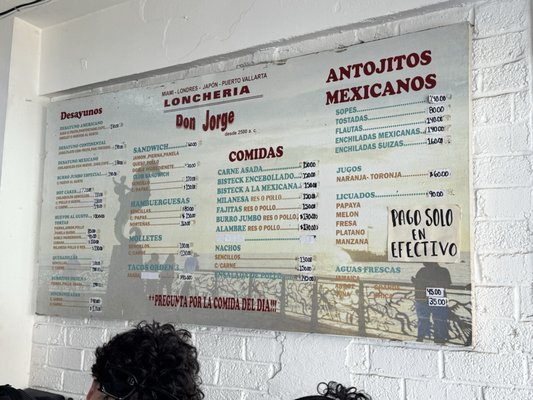 Menu photo 1 Loncheria Don Jorge Puerto Vallarta, JAL
