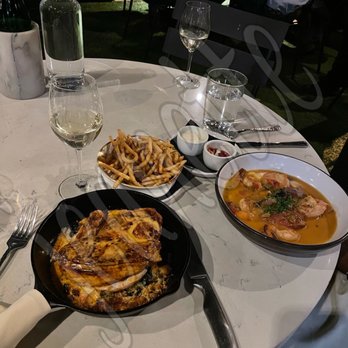 Geist - Chicken meal. Shrimp & grits.   Side of fries - Cocktail Bars Near Me - Nashville, Tennessee
