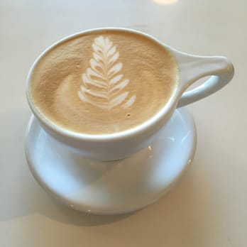 Olympia Coffee - 16 oz latte in ceramic mug. House made vanilla is simple and delicious. - Cafes Near Me - Olympia, Washington