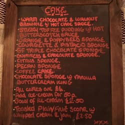 The Butterfly and the Pig - Dessert menu