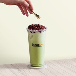 Sharetea - Matcha Red Bean Milk Tea