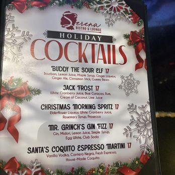 Serena Bistro and Lounge - Christmas cocktails - Seafood Near Me - Staten Island, New York Serena Bistro and Lounge - Christmas cocktails - Seafood Near Me - Staten Island, New York