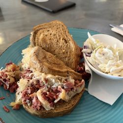 A Moveable Feast - The Best Reuben with coleslaw.
