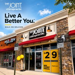 The Joint Chiropractic - Walk in when it works for you. No appointment needed, and we're open late on weekdays until 7 PM and Saturdays from 10 AM to 4 PM.