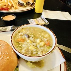 Burger N Brew - Chicken and rice soup- delish and homemade!