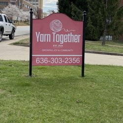 Yarn Together - Outside sign