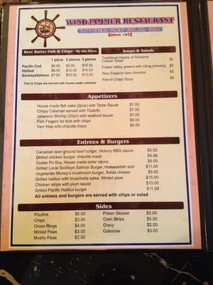 Menu photo 8 Windjammer Vancouver, BC Menu photo 8 Windjammer Vancouver, BC