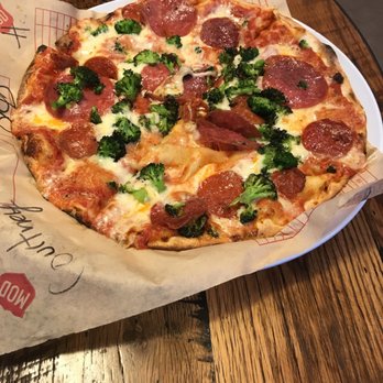 MOD Pizza - Create your own: pizza, salami and broccoli with regular sauce and mozzarella cheese - Fast Food Near Me - Columbia, South Carolina MOD Pizza - Create your own: pizza, salami and broccoli with regular sauce and mozzarella cheese - Fast Food Near Me - Columbia, South Carolina
