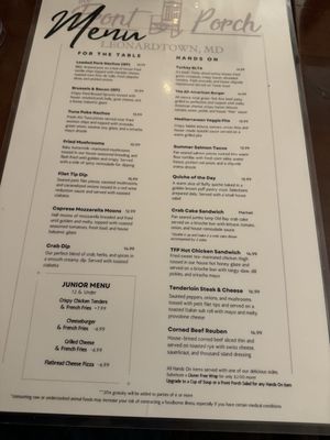 Menu photo 7 The Front Porch Leonardtown, MD Menu photo 7 The Front Porch Leonardtown, MD