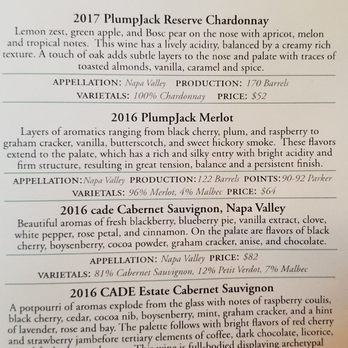 PlumpJack Estate Winery - Tasting menu - Wine Tasting Room Near Me - Napa, California PlumpJack Estate Winery - Tasting menu - Wine Tasting Room Near Me - Napa, California