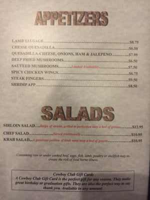 Menu photo 5 Cowboy Club Wellington, UT Menu photo 5 Cowboy Club Wellington, UT