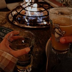 Lake George IPA & Lake George Cider, Outside fire pit