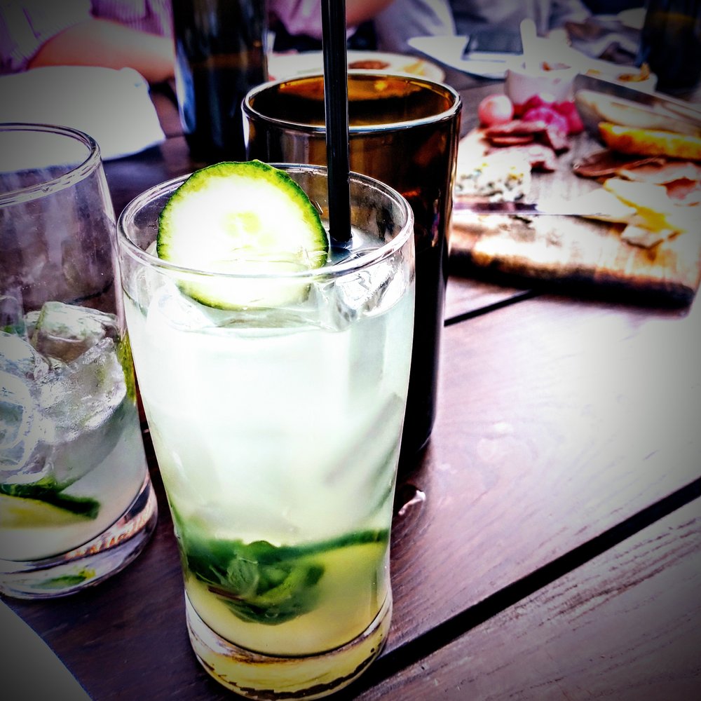 Gypsy Kitchen - $14 specialty drink - I forget the name of it but it has cucumber, hibiscus, and some fancy smoky tequila! - Spanish Near Me - Atlanta, Georgia Gypsy Kitchen - $14 specialty drink - I forget the name of it but it has cucumber, hibiscus, and some fancy smoky tequila! - Spanish Near Me - Atlanta, Georgia