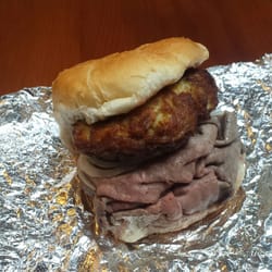 Giulianova - World famous pit beef with the voted best crab cake in Carroll county. In one sandwich with old bay infused bbq sauce.