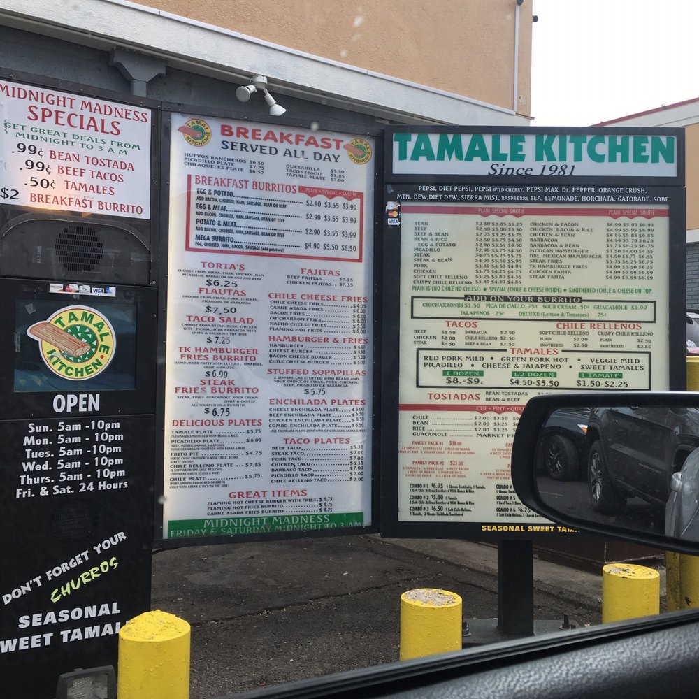 Tamale Kitchen - Drive thru menu - Mexican Near Me - Northglenn, Colorado