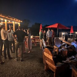 WAR Craft Brewery - Taking in some moon rays by the fire.