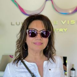 Luminance Vision Optometry - Gorgeous customized sunglasses with her prescription and her choice of sun lens color.
