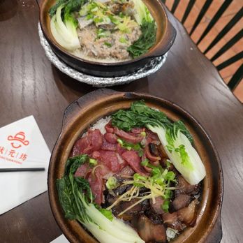 Chong Yuen Fong - Front: Chinese sausage & preserved pork belly; Back: Steamed minced pork & salted fish - Chinese Near Me - Alhambra, California Chong Yuen Fong - Front: Chinese sausage & preserved pork belly; Back: Steamed minced pork & salted fish - Chinese Near Me - Alhambra, California