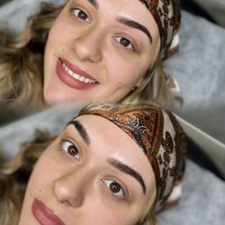 Combo 3D brow..microblading/powder shading and Monroe Beauty Mark