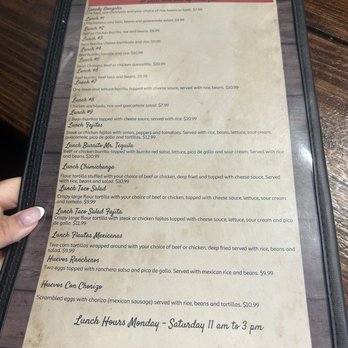 Mr Tequila - Menu - Mexican Near Me - Eldon, Missouri