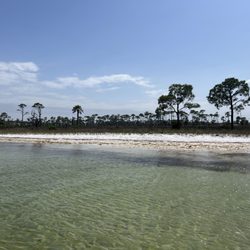 The water was clear today.
