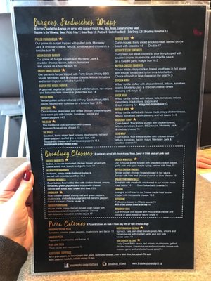 Menu photo 2 Broadway Bar & Grill Central Nepean, ON