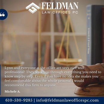 Feldman Law Offices - We take pride in our ability to help our clients throughout difficult times. - Bankruptcy Law Near Me - Allentown, Pennsylvania Feldman Law Offices - We take pride in our ability to help our clients throughout difficult times. - Bankruptcy Law Near Me - Allentown, Pennsylvania