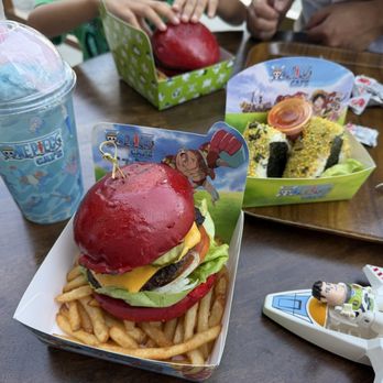 One Piece Cafe - Butger , Gum-Gum Ube Horchata Zoro's Onigiri - Themed Cafes Near Me - Los Angeles, California