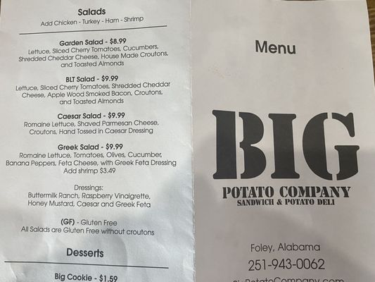 Menu photo 4 Big Potato Company-Foley Foley, AL Menu photo 4 Big Potato Company-Foley Foley, AL