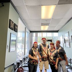 The Secret Chambers Escape Room Challenge - Us being silly as pirates