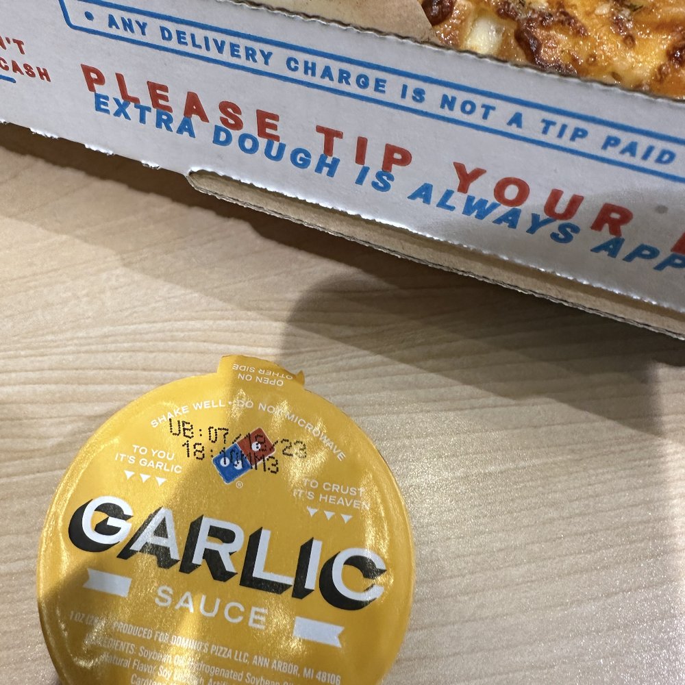 a box of garlic sauce a box of garlic sauce
