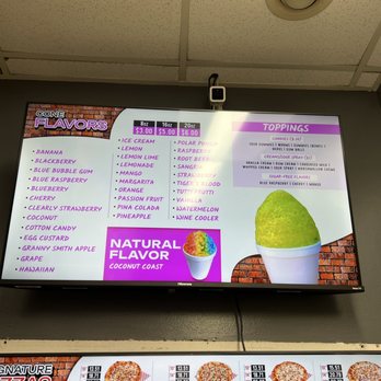Flame and Cones Pizza & Snow Cones Store/Food Truck - Cone menu - Pizza Near Me - Camp Springs, Maryland