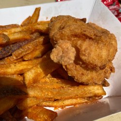 Blake's Lotaburger - First taste: Chicken Tenders Boat with seasoned fries and ranch. 10/10.