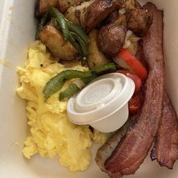 Breakfast Potatoes, egg, Applewood Smoked Bacon