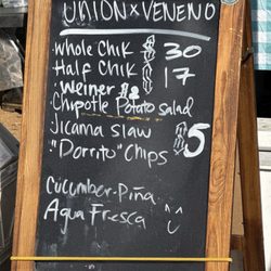 Union Barbecue - Menu - collab with el veneno